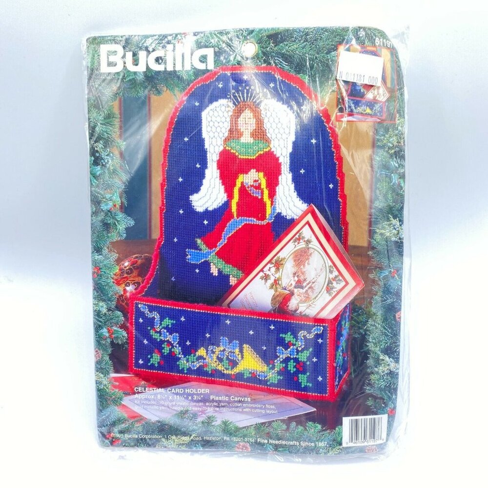 NEW Bucilla Celestial Card Holder Kit 61197 christmas angel 8.25 x 11.5 x 3.25 - Picture 3 of 7